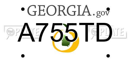 A755TD Georgia License Plate
