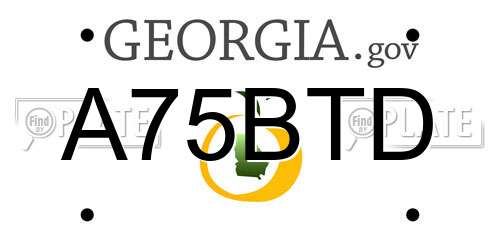 A75BTD Georgia License Plate
