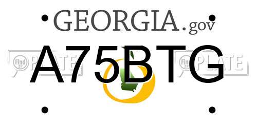 A75BTG Georgia License Plate