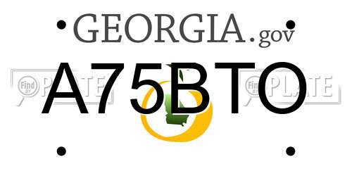 A75BTO Georgia License Plate