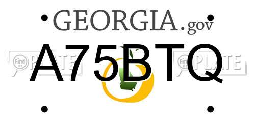 A75BTQ Georgia License Plate