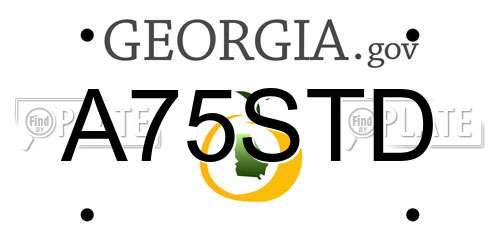 A75STD Georgia License Plate