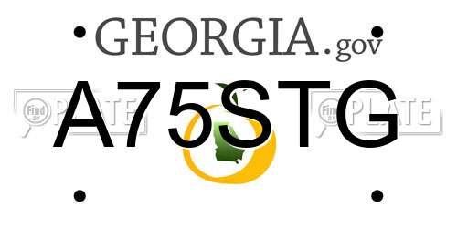 A75STG Georgia License Plate