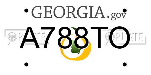 A788TO Georgia License Plate