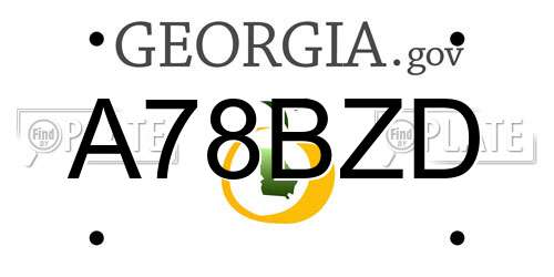 A78BZD Georgia License Plate