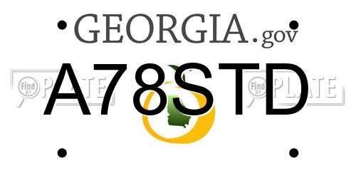 A78STD Georgia License Plate