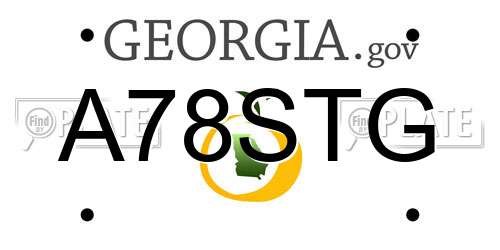 A78STG Georgia License Plate