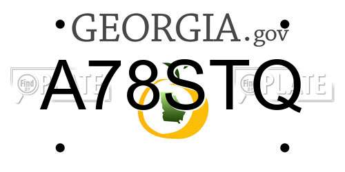 A78STQ Georgia License Plate