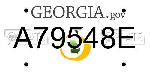 A79548E Georgia License Plate