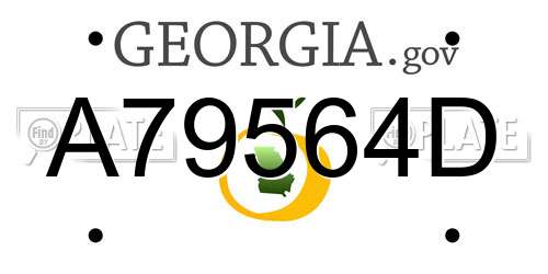A79564D Georgia License Plate