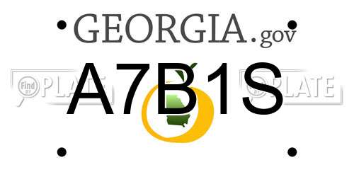 A7B1S Georgia License Plate