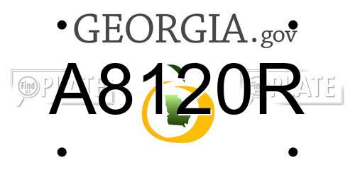 A8120R Georgia License Plate