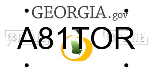 A81TOR Georgia License Plate