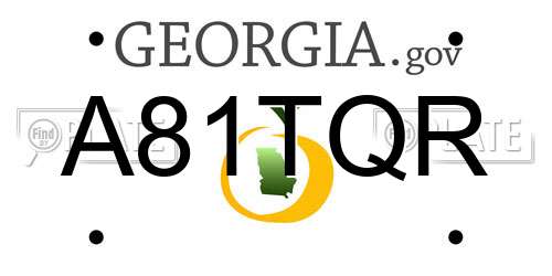A81TQR Georgia License Plate