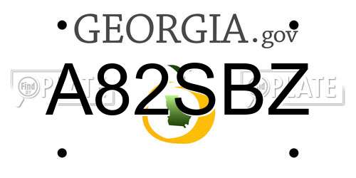 A82SBZ Georgia License Plate