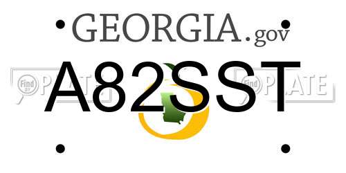 A82SST Georgia License Plate