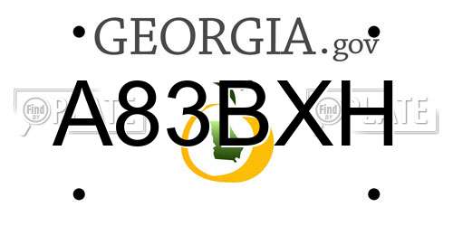 A83BXH Georgia License Plate