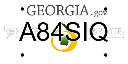 A84SIQ Georgia License Plate