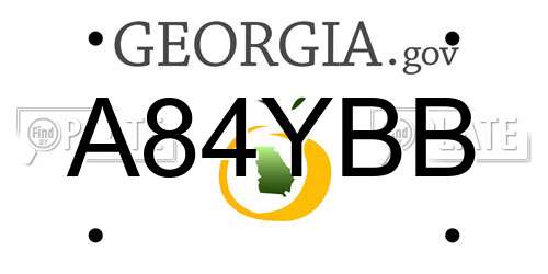 A84YBB Georgia License Plate