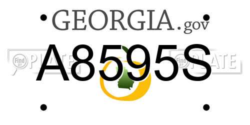 A8595S Georgia License Plate