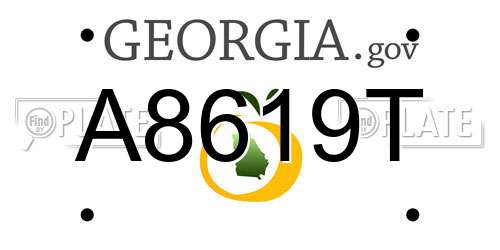 A8619T Georgia License Plate