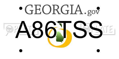 A86TSS Georgia License Plate