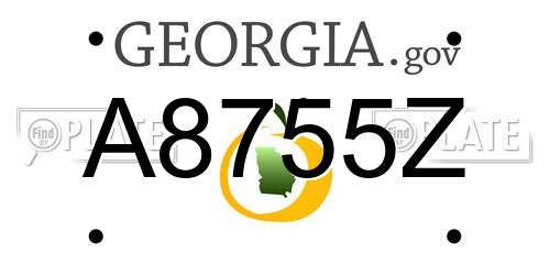 A8755Z Georgia License Plate