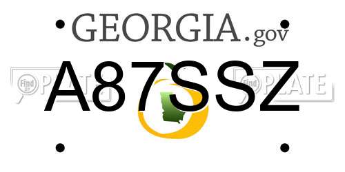 A87SSZ Georgia License Plate