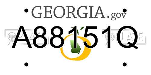 A88151Q Georgia License Plate