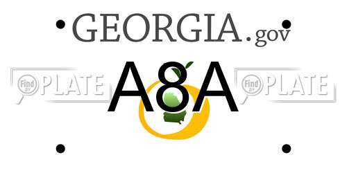 A8A Georgia License Plate