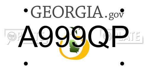 A999QP Georgia License Plate