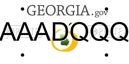 AAADQQQ Georgia License Plate