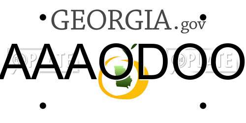 AAAODOO Georgia License Plate