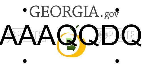 AAAQQDQ Georgia License Plate