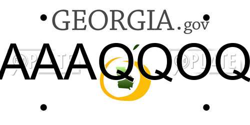 AAAQQOQ Georgia License Plate