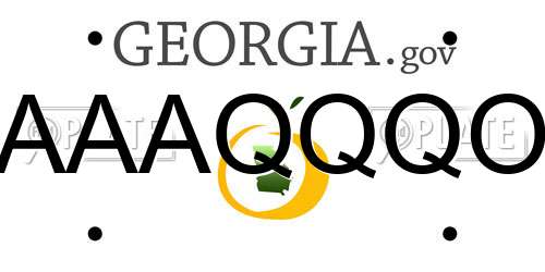 AAAQQQO Georgia License Plate