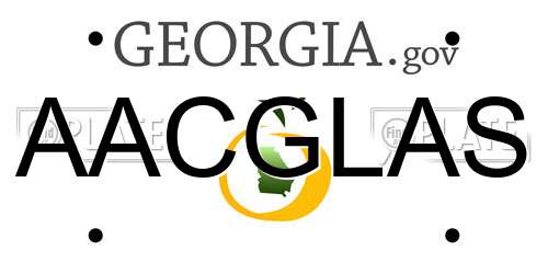 AACGLAS Georgia License Plate