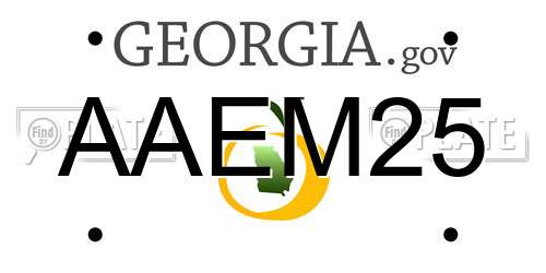 AAEM25 Georgia License Plate