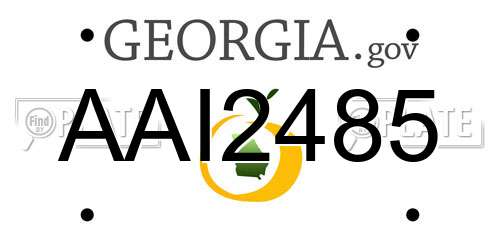 AAI2485 Georgia License Plate