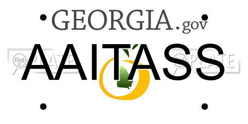 AAITASS Georgia License Plate