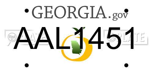 AAL1451 Georgia License Plate