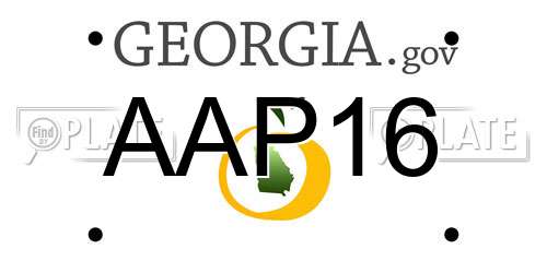 AAP16 Georgia License Plate