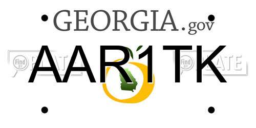 AAR1TK Georgia License Plate