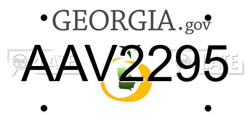 AAV2295 Georgia License Plate