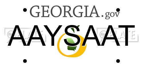 AAYSAAT Georgia License Plate