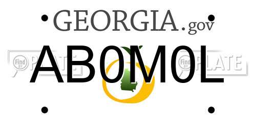 AB0M0L Georgia License Plate