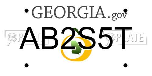 AB2S5T Georgia License Plate