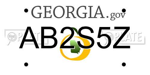 AB2S5Z Georgia License Plate