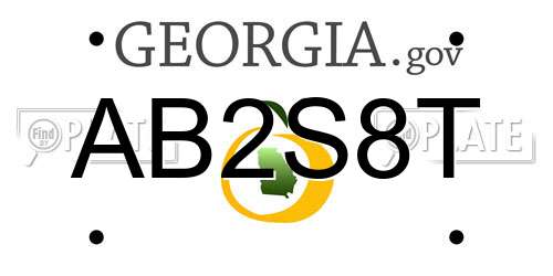 AB2S8T Georgia License Plate