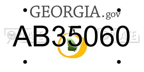 AB35060 Georgia License Plate